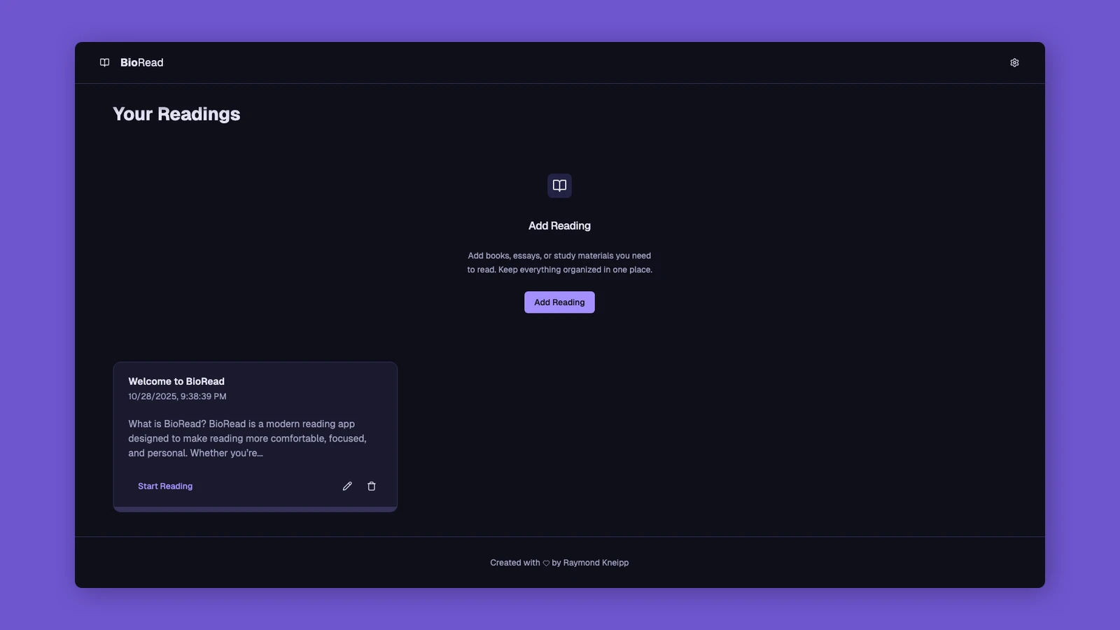 Bio Read screenshot 1