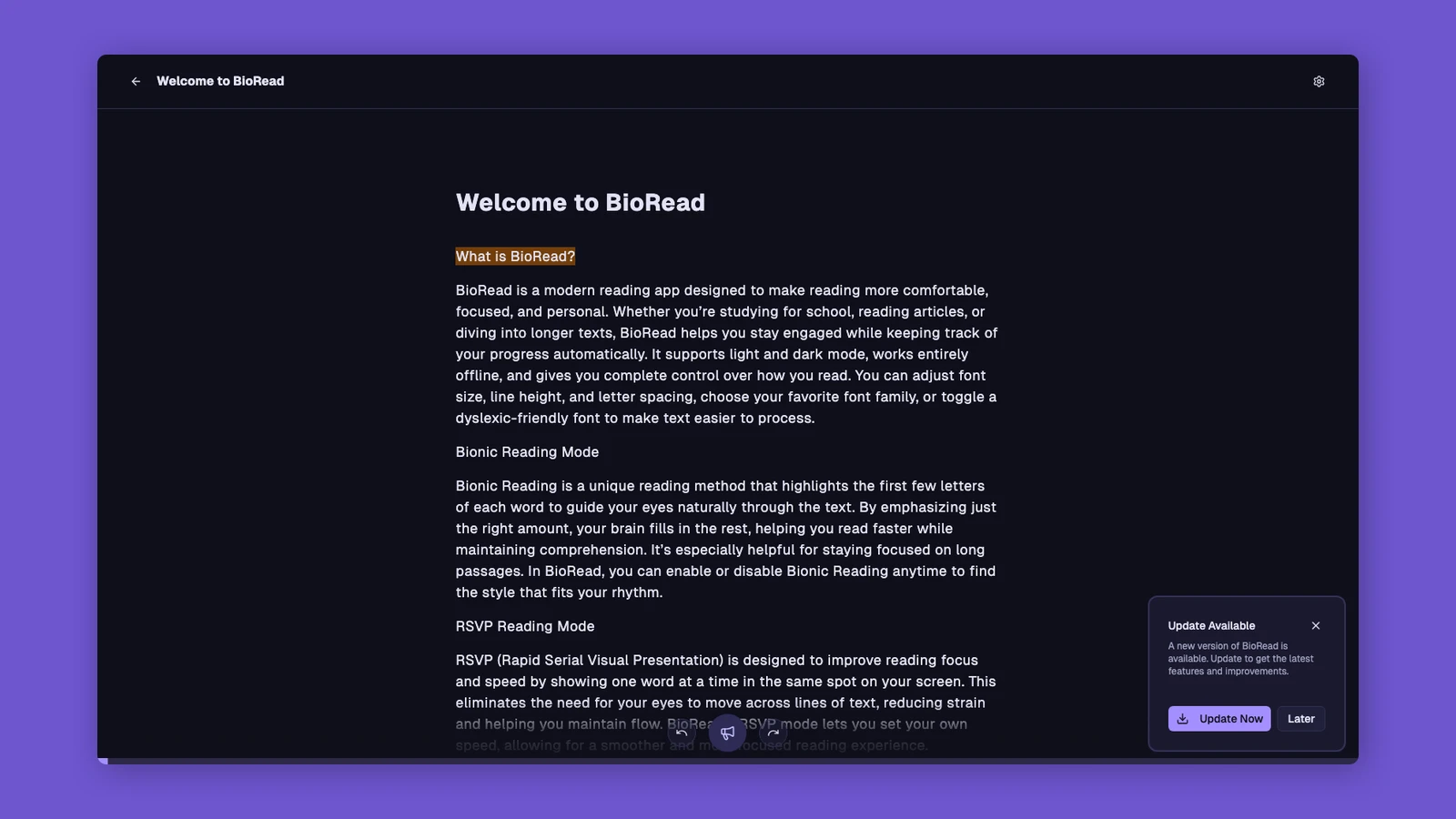 Bio Read screenshot 2