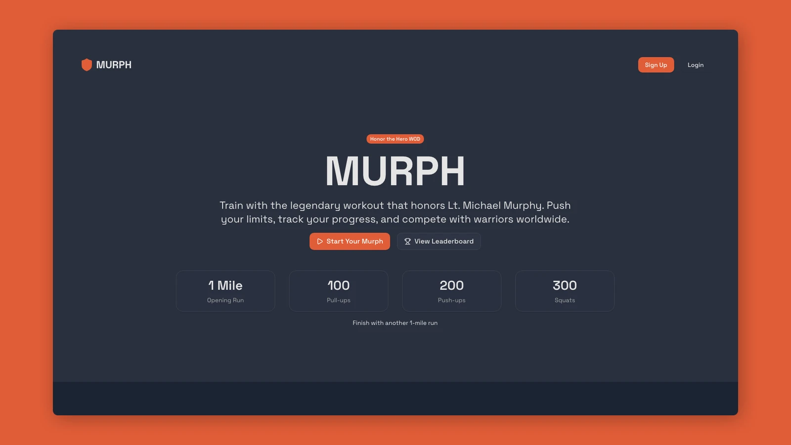 Murph Workout App screenshot 1