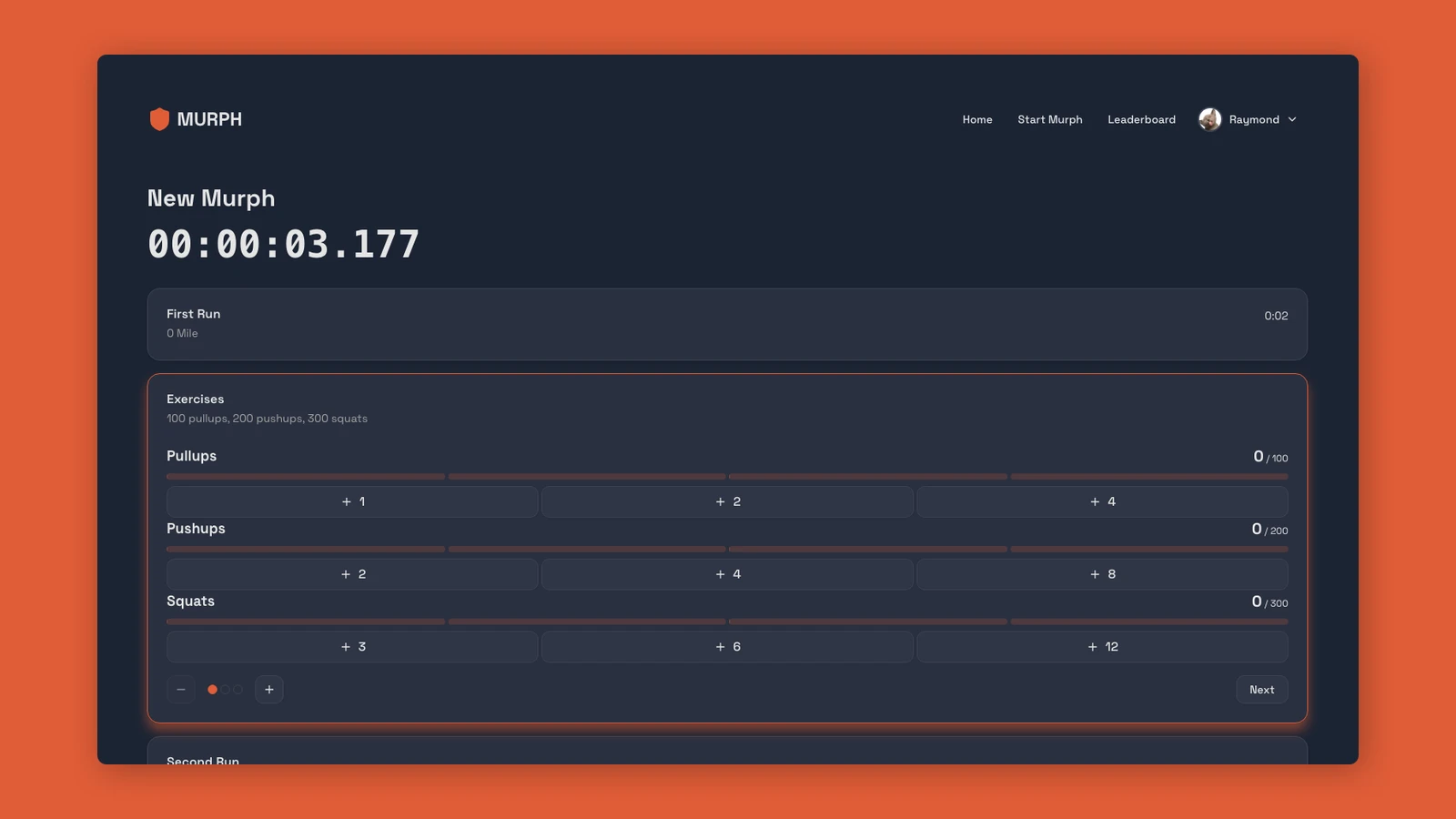 Murph Workout App screenshot 3